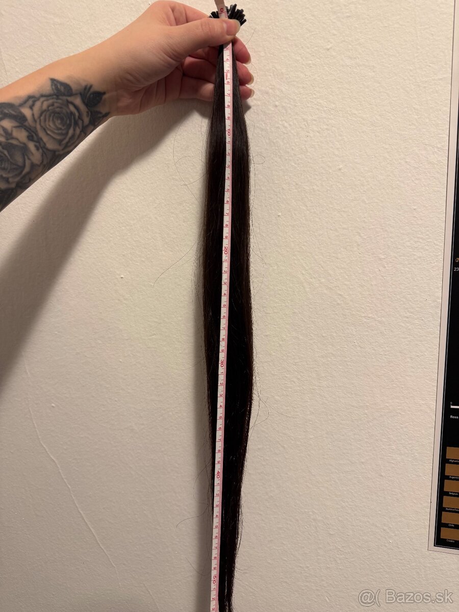 Hnedé panenské ruské vlasy - 55cm - 8