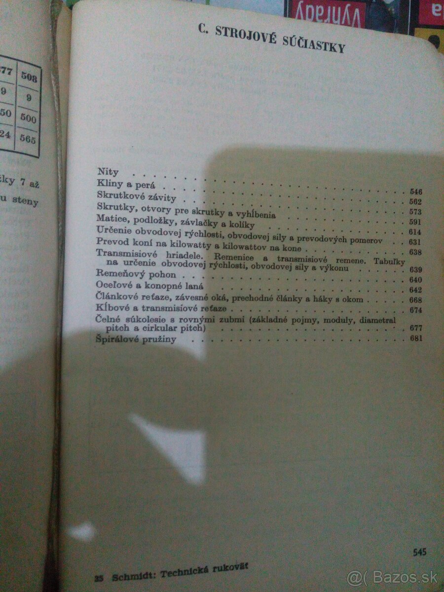 Technická príručka -tabulky r.1958 - 8