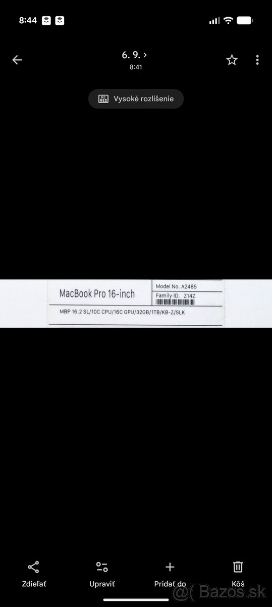 MacBook Pro 16″ M1 Pro – 32 GB RAM, 1 TB SSD - 8