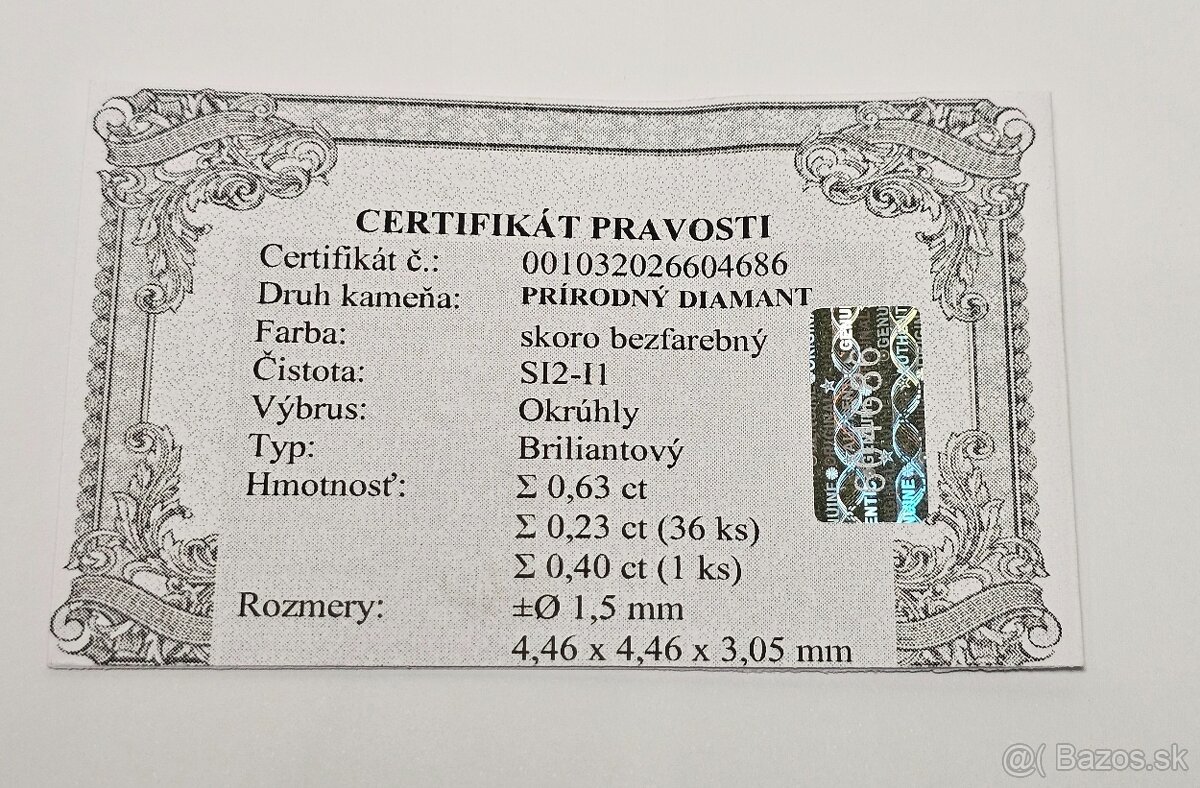 14k zlatý prsteň 0,63ct - 8