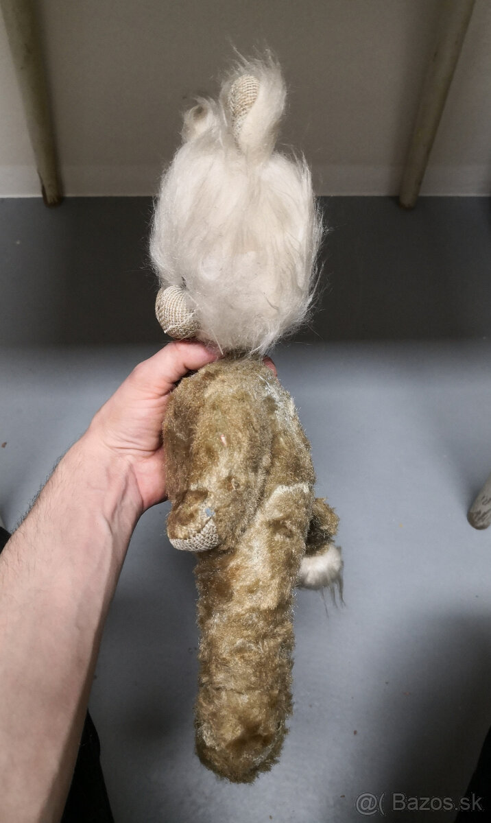 Starožitný plyšový macko - 8