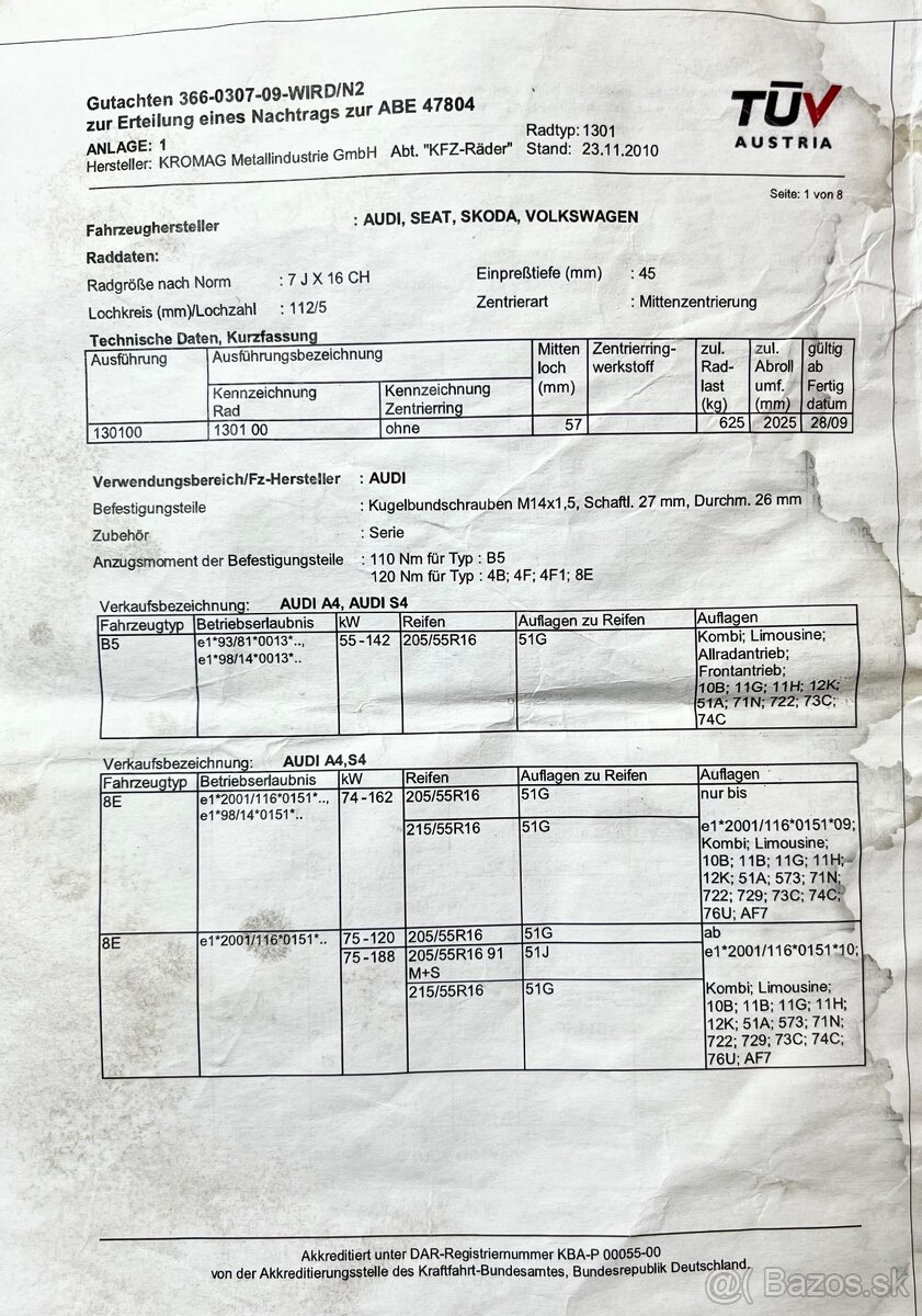 Sada diskov so zimnými pneumatikami - 205/55/R16 - 8