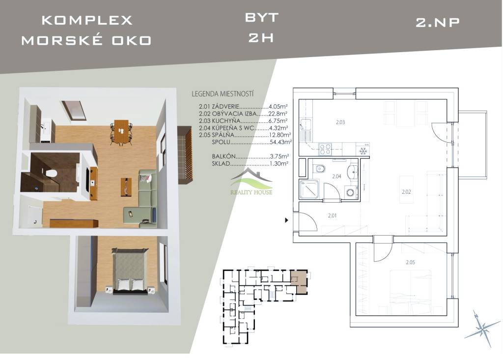 Novostavba MORSKÉ OKO - BYTY v centre mesta Sobrance - 8