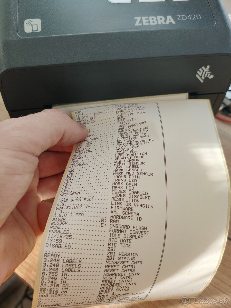 Tlačiareň etikiet Zebra ZD420 ZD 420 DT 203dpi Bluetooth LAN - 8