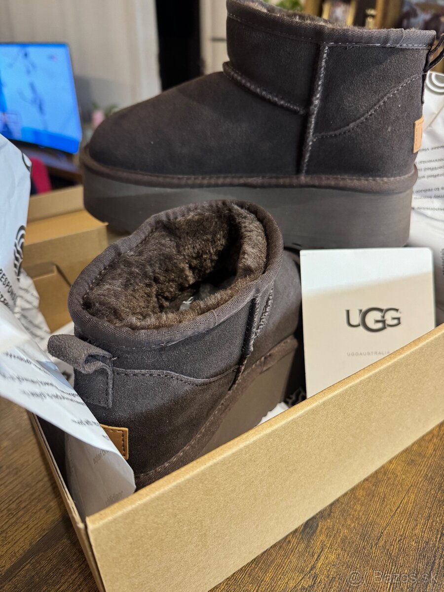 UGG ultra mini platform choco Skladom - 8