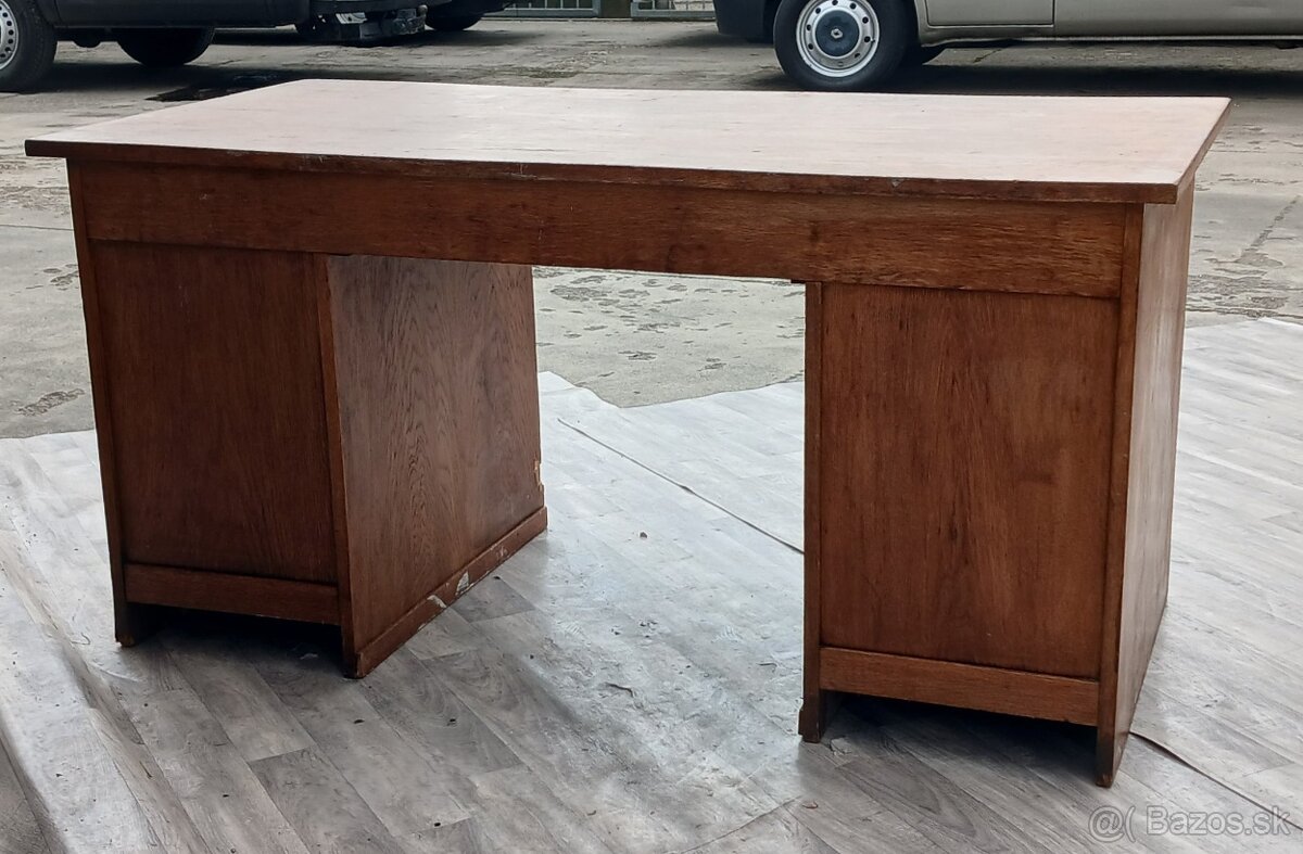 Stôl písací starožitný roletový. - 8