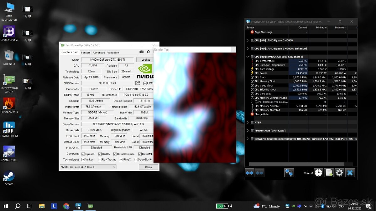 Lenovo Legion 5 4800H + 1660ti - 8