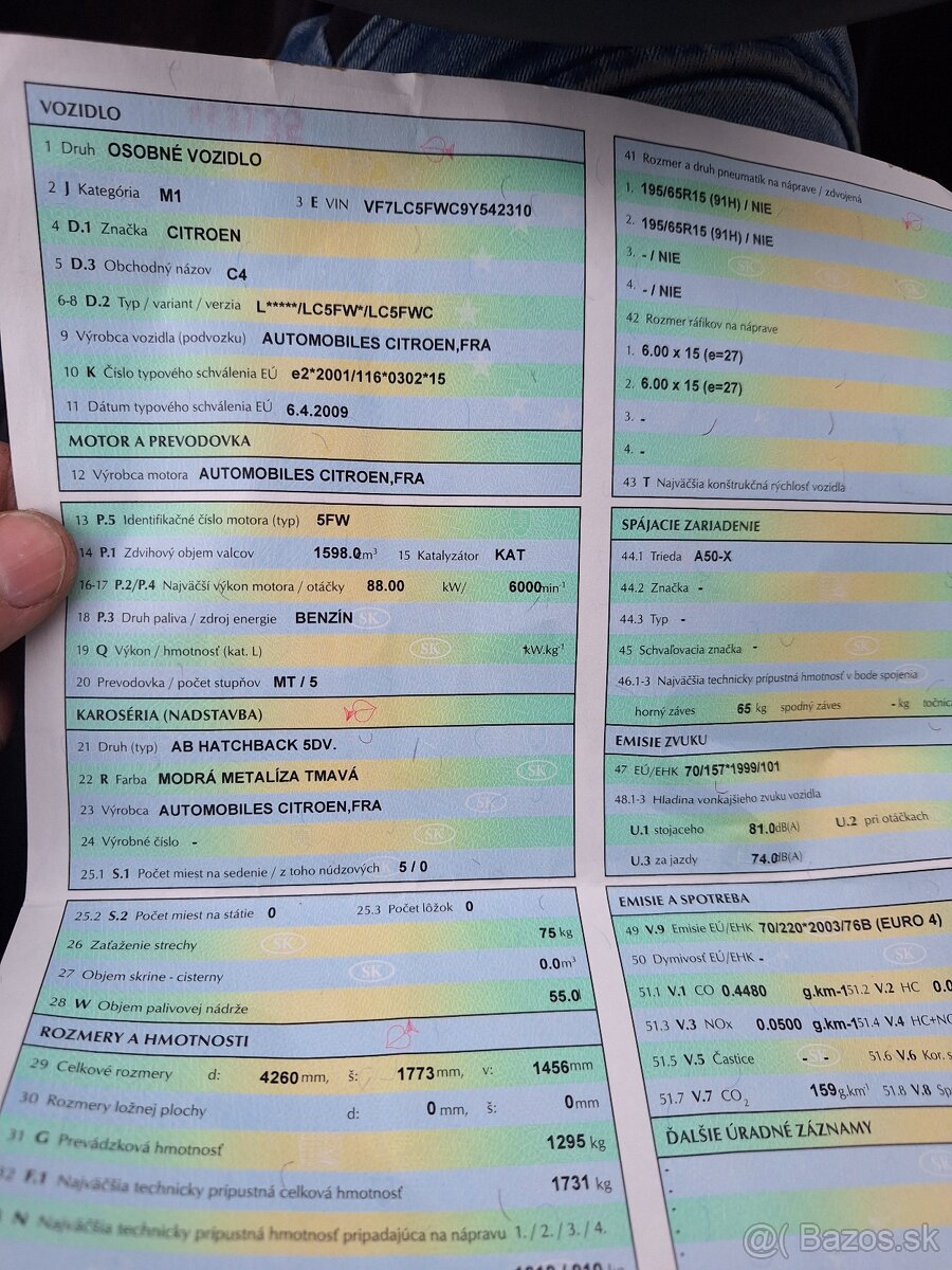 Citroen C4 1,6 16v 88kw , 2009 - 8