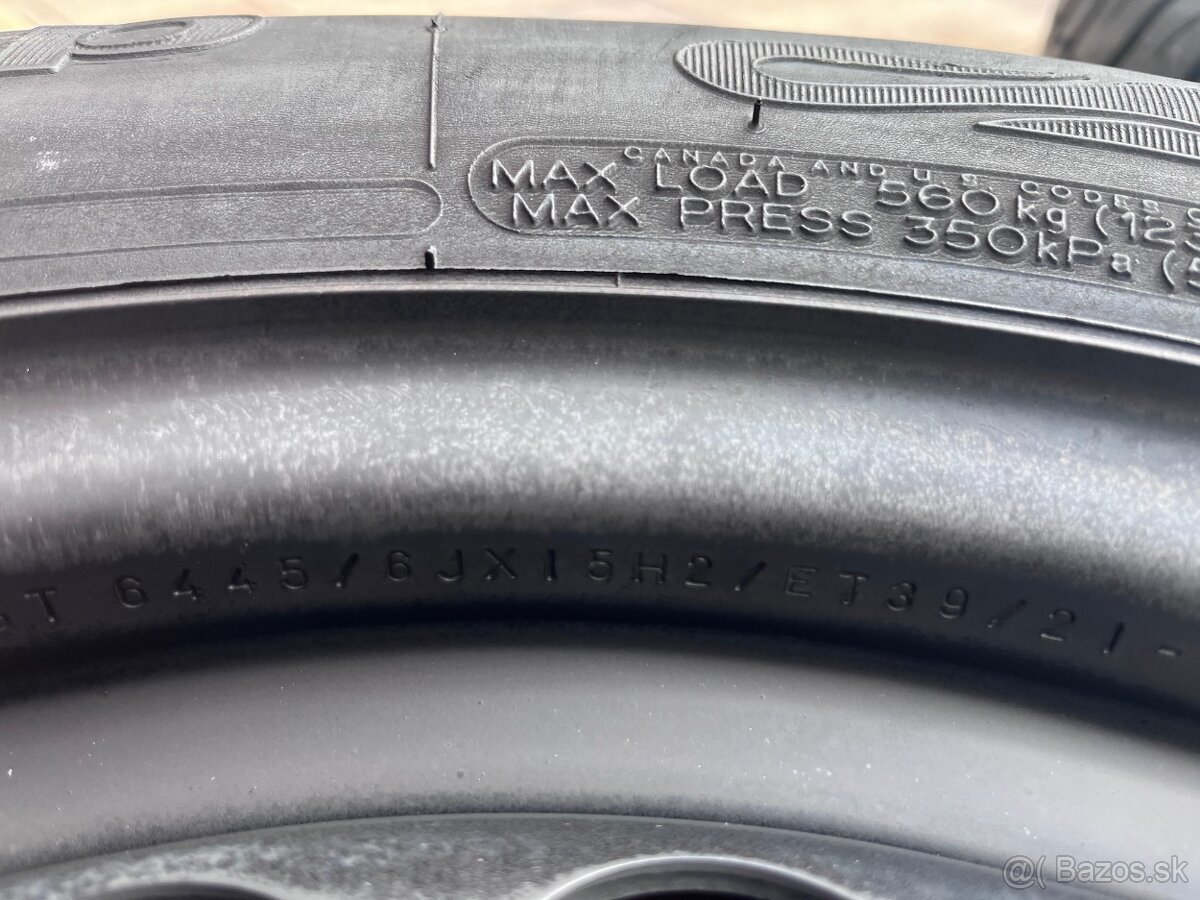 Plech. disky Opel R15, 4x100 - 8