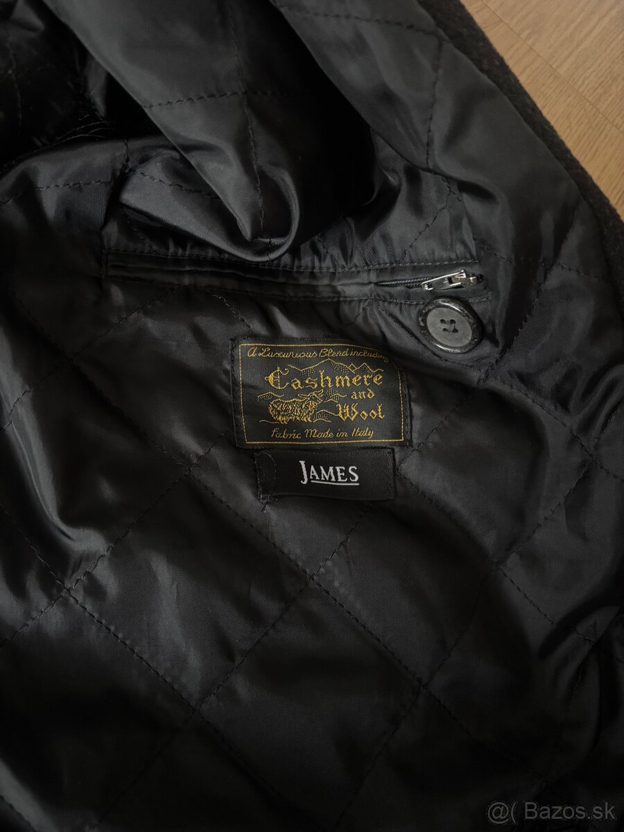 Pánsky vlnený kabát - čierny - 8