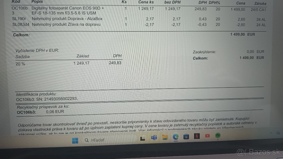 Predám Canon Eos90 D - 8