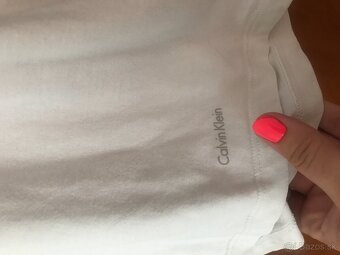 CALVIN KLEIN originál white pánske tricko L/XL - 8