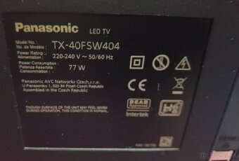 Predám plne funkčný Smart LED TV Panasonic TX-40FSW404 - 8