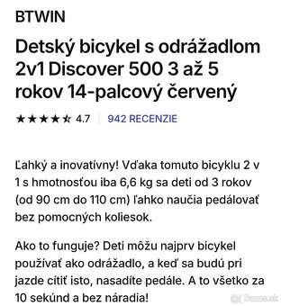 Detský bicykel 2v1 "14" - 8