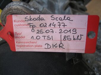 Motor 1.0TSI DKR 85kW r.2019 46tisíc km Scala - 8
