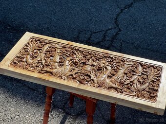 Drevený obraz – Zlatý drak - 8