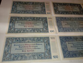 BANKOVKY 100 K, 1940, RŮZNÉ SÉRIE, VŠE NEPERFOROVANÉ - 8