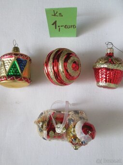 Vianočné retro sklenené gule - 8