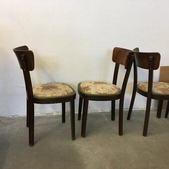 Retro starozitne Stolicky Halabala pruzinove 1950 Art Deco - 8