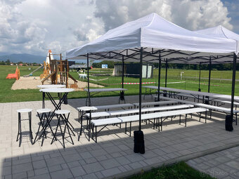 ✅ Párty stan 6x3 plus stoly, lavice a osvetlenie - 8
