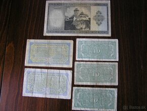 ČESKOSLOVENSKÉ BANKOVKY LONDÝNSKA EMISIA 1945 - 8