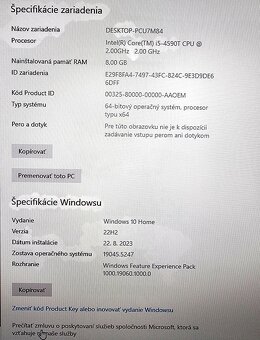 Predám počítač typu AllinOne - ACER Aspire Z3-615 - 8