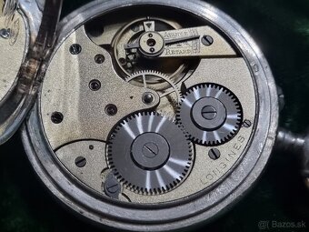 Strieborné, vreckové hodinky,Longines. - 8