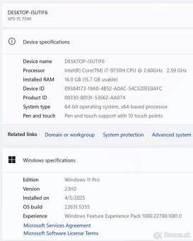 Dell XPS 15 (7590) 4K Touch - Prémiový ultrabook - 8