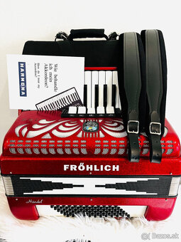 Predám akordeón Weltmeister-Fröhlich Handel 72 basový - kval - 8