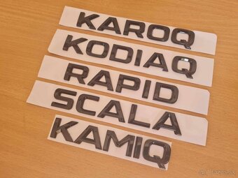 ŠKODA nápisy ČIERNE / CHROMOVE - 8