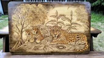 Stoly-indian, vlk, jeleň, leopardy - 8