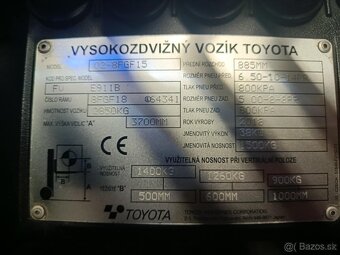 Čelni vysokozdvižný vozík Toyota 02-8FGF15 - 8
