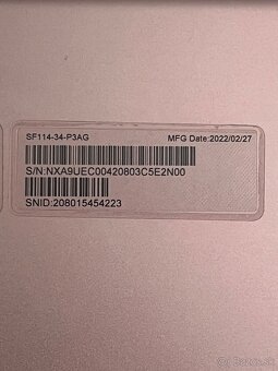 Notebook Acer Swift 1 Sakura pink celokovový - 8