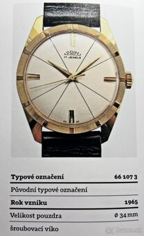 Československé mechanické vintage retro pánske hodinky PRIM - 8