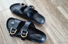 nové ZaraHome kožené sandále/šlapky, vel.39 - 8