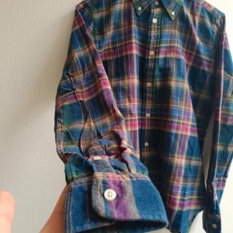 Ralph Lauren farebná košeľa s dlhým rukávom pruhovaná S - 8