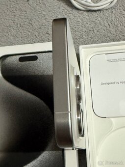 Predám Apple iPhone 15 PRO 256GB White Titan Rám telefónu - 8