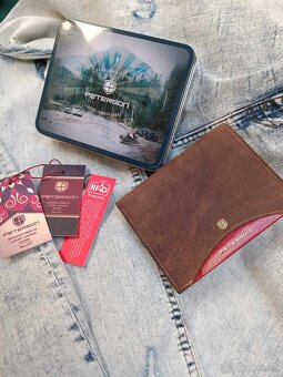 Kožená peňaženka PeTerson hnedo červená - 8