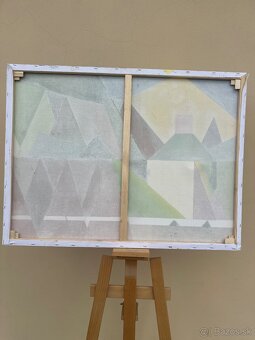 Vlkolínec olej na plátne v živých farbách - 8