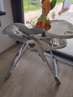 BREVI B-Fun Detská jedálenská stolička s hrazdičkou – sivá - 8