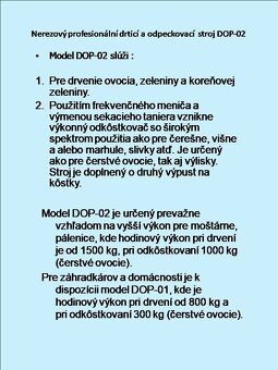 Nerezový profesionálne Odkôstkovač a drvič ovocia DOP-02 - 8