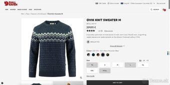 Vlnený sveter Fjallraven Ovik Knit Sweater M Arctic Green - 8