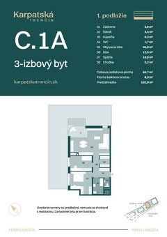 RADO | Rezidencia Karpatská (C.1A), 3i byt 84 m2, predzáhrad - 8