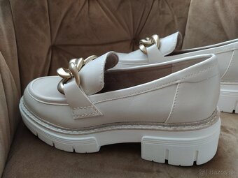 NOVÉ smotanové mokasíny \ loafery veľ. 37 (osobný odber) - 8