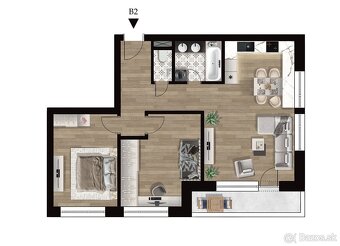 LUNA RESIDENCE | Bytový dom B – 3 izbový byt (B2) - 8