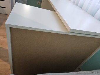 Biely rohový písací stôl - 8