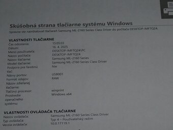 Predám laserovú tlačiareň SAMSUNG ML-2160 - 8