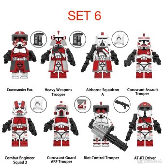 Rôzne figúrky Star Wars 2 (8ks) - typ lego - nové - 8