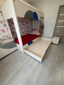 Poschodová posteľ pre deti s matracmi + komplet detská izba - 8