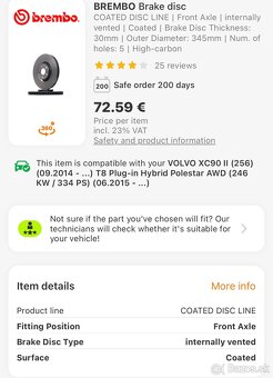 Brembo - predné platničky + kotúče - 8